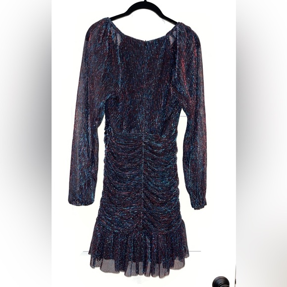 NWT fun party metallic ruffled dress Skies are blue size 6 - Picture 2 of 7